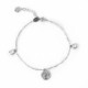 Coins crystal anklet in silver in gold plating image