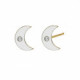 Ashley moon white earrings in gold image