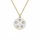 Ashley circle white necklace in gold image