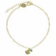 Ocean shell aquamarine anklet in gold plating image