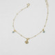 Ocean shell aquamarine anklet in gold plating cover