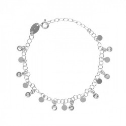 Obelia crystal bracelet in silver