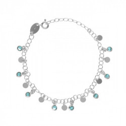 Obelia aquamarine bracelet in silver