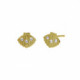 Ocean shell crystal earrings in gold plating image