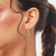 Ocean seahorse aquamarine hoop earrings in gold plating cover