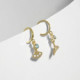 Ocean shell aquamarine hoop earrings in gold plating cover