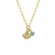 Ocean shell aquamarine necklace in gold plating image