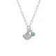 Ocean shell aquamarine necklace in silver image