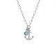 Ocean anchor aquamarine necklace in silver image