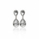 Essential treardrop crystal earrings in silver image