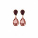 Essential vintage rose earrings in rose gold plating image