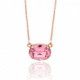 Celina oval light rose necklace in rose gold plating in gold plating