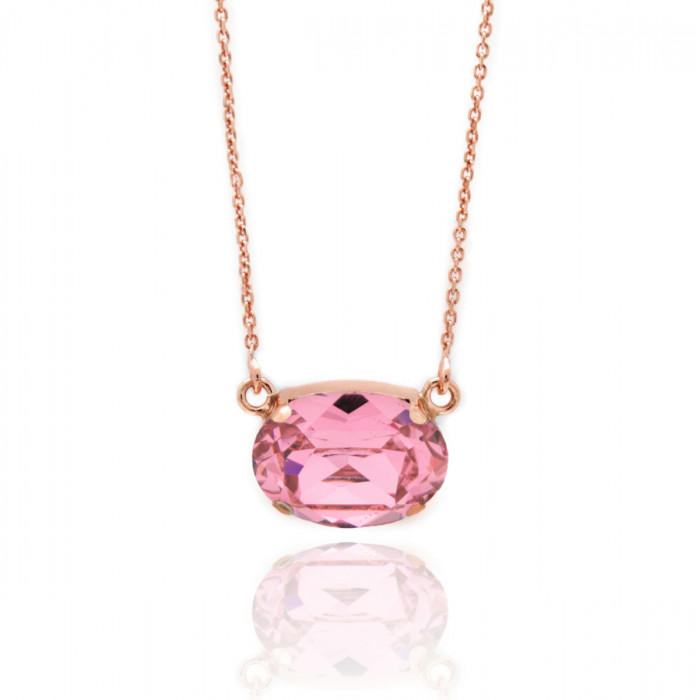 Pink Gold Necklace Celine oval