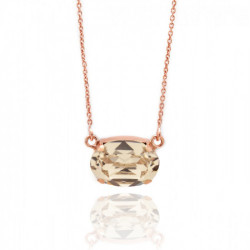Celina oval light silk necklace in rose gold plating in gold plating