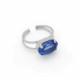 Celina oval sapphire ring in silver