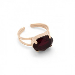 Celina oval siam ring in rose gold plating in gold plating