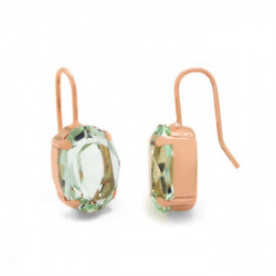 Celina oval chrysolite earrings in rose gold plating in gold plating