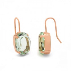 Pink Gold Earrings Celine oval transparent