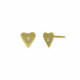 Provenza heart crystal earrings in gold plating image