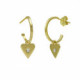 Provenza heart crystal hoop earrings in gold plating image