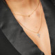 Provenza cross light silk layering necklace in gold plating cover