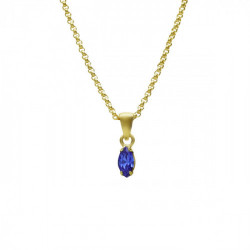 Bianca marquise sapphire necklace in gold plating