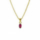 Bianca marquise fuchsia necklace in gold plating image