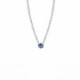 Celina mini denim blue necklace in silver