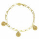 Nagore flowers crystal bracelet in gold plating image
