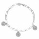 Nagore flowers crystal bracelet in silver image