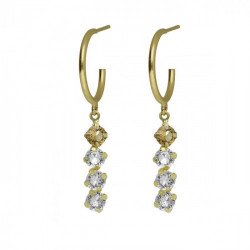Fadhila light topaz hoop earrings in gold plating