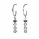 Fadhila denim blue hoop earrings in silver image