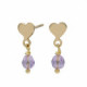 Alice heart tanzanite earrings in gold plating image