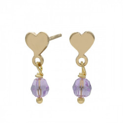 Alice heart tanzanite earrings in gold plating