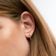 Alice flower fuchsia earrings in gold plating cover