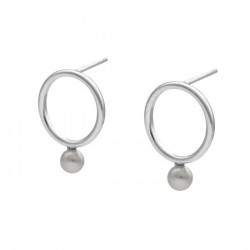Perlite pearl earrings in silver