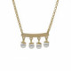 Perlite pearls necklace in gold plating image