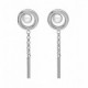 Perlite stick and pearl earrings in silver image