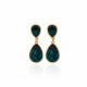 Essential emerald earrings in gold plating image