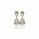 Essential crystal earrings in gold plating image