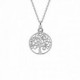Tree of life crystal necklace in silver image