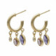 Alice tanzanite hoop earrings in gold plating image