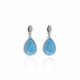 Carmen tears summer blue earrings in silver