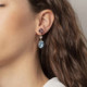 Aqua light amethyst earrings in rose gold plating cover
