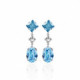 Aqua light turquoise earrings in silver image