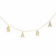 Customizable crystal 4 letter necklace in gold plating image