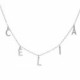 Customizable crystal 5 letter necklace in silver image