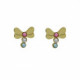April dragonfly multicolour earrings in gold image