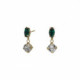 Arisa emerald emerald earrings in gold plating image