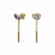 Arisa provence lavanda earrings in gold plating image